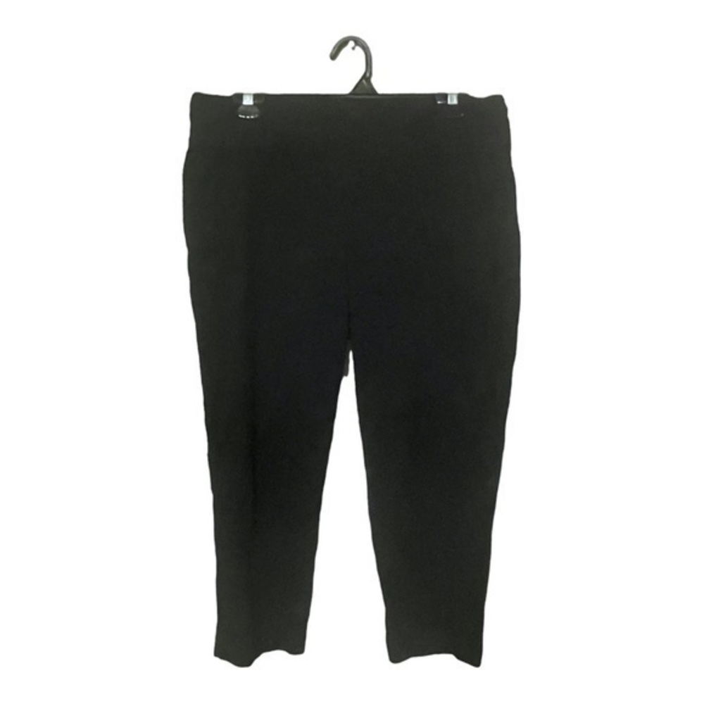 Original Nicole Miller Womens Black Dressy Capris Polyester Stretch Comfort Size
